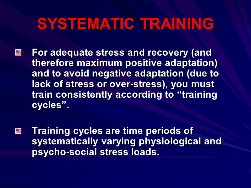 Systematic training cycle essays about life